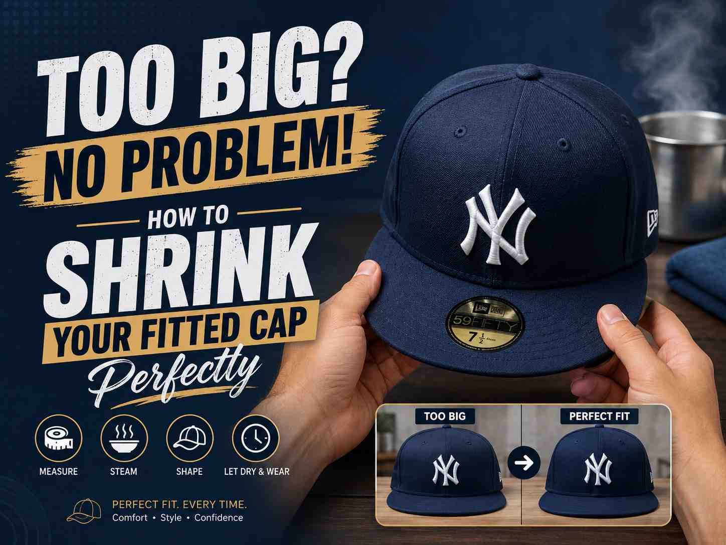 Too Big No Problem! How to Shrink Your Fitted Cap Perfectly